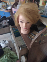 Учебная голова манекен / Болванка для причесок San Valero Лили / Инструмент кукла для парикмахера с натуральными волосами + штатив #4, Антонина К.