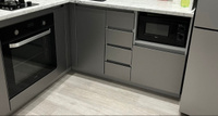Защитная пленка для кухни. Пленка на холодильник самоклеящаяся матовая, цвет - серый, размер: 60х152 см #1, Анна П.