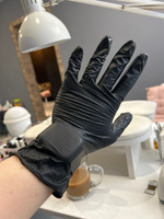 Нитриловые перчатки - Wally plastic, 100шт., (50 пар), одноразовые, неопудренные, текстурированные - Цвет: Черный; Размер M #33, Катерина К.
