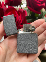 Зажигалка бензиновая ZIPPO 211 Classic Iron Stone, серая, матовая, подарочная коробка #48, Анастасия М.