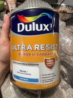 Моющаяся краска для стен и потолков Dulux Ultra Resist Кухня и Ванная матовая база BW 1 л #54, Света Б.