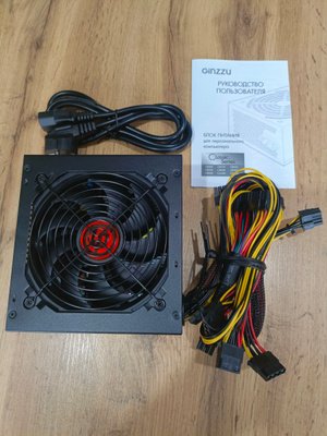 Блок питания Ginzzu 500W (CB500) ATX,12CM,20+4p,CPU(4+4), PCI-E(6+2p ...