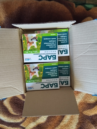 Капли на холку от блох и клещей Барс®, для собак от 10 кг до 20 кг, 1 ...