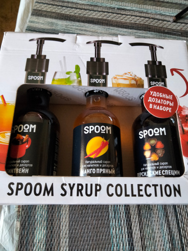 Набор сиропов Spoom для кофе Амаретто, Ирландский крем, Карибский ром в ...