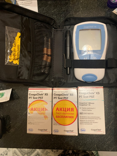 Коагулометр Коагучек (CoaguChek) XS + 12 тест-полосок в комплекте ...