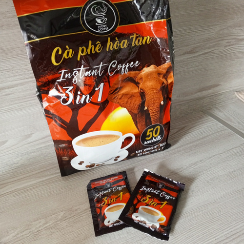 Вьетнамский растворимый кофе 3в1, порошковый в пакетиках IVORY COFFEE ...