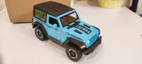 Машинка металлическая Jeep Wrangler Rubicon инерционная модель Джип голубой 1:20 длина 20см, со светом и звуком #25, Александр О.