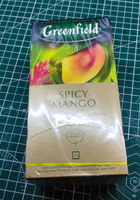 Чай в пакетиках зеленый Greenfield Spicy Mango (Спайси Манго), 25 пак. Манго, имбирь. #32, Князев Виталий