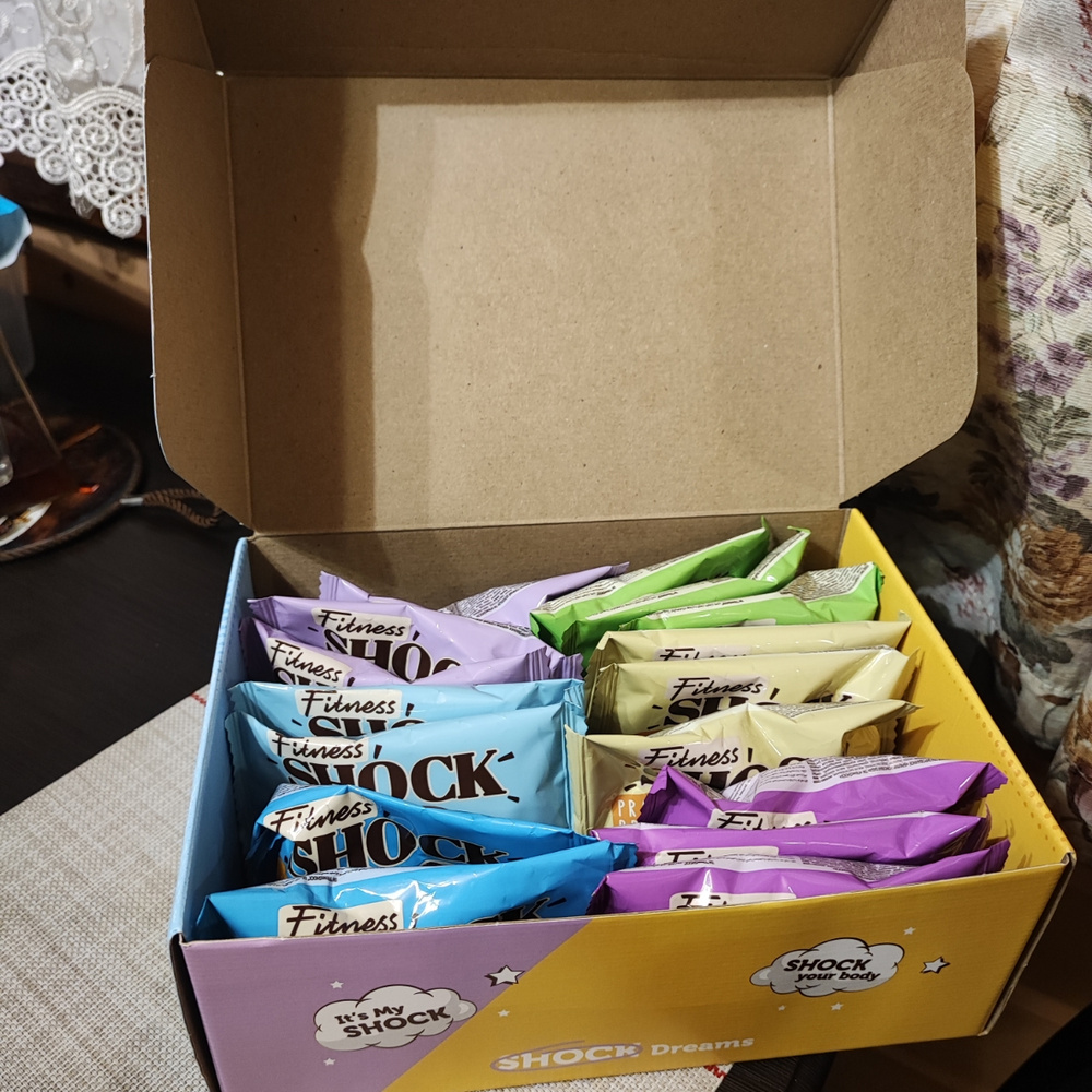 FitnesShock Протеиновое печенье Брауни без сахара ассорти "Shock Kiss ...