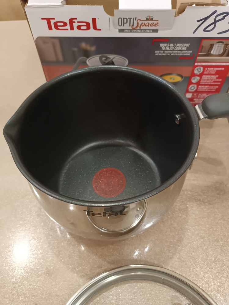 Мультикастрюля 2.5 л 16 см Tefal Optispace с крышкой, из нержавеющей ...