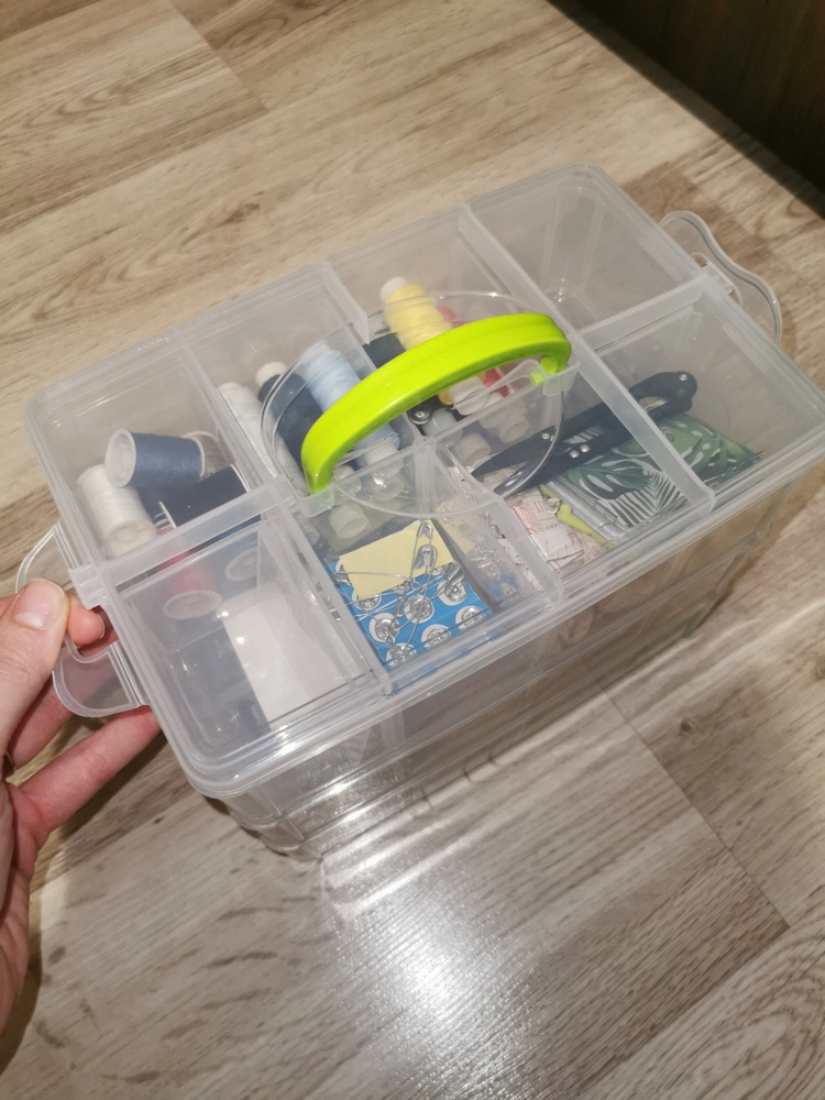 Органайзер для хранения мелочей, рукоделия. Контейнер для бисера с ...