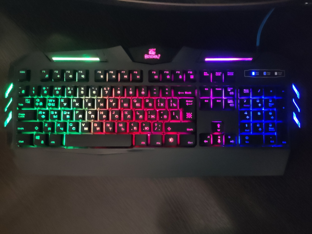 Defender игровая клавиатура мембранная проводная Werewolf RGB (Full ...