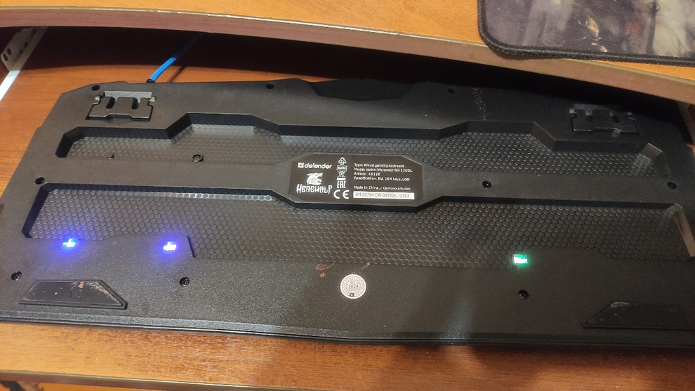 Defender игровая клавиатура мембранная проводная Werewolf RGB (Full ...