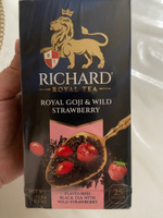 Чай в пакетиках черный Richard Royal Goji & Wild Strawberry, ароматизированный, 25 шт #21, Малика