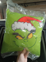 Новогодняя Подушка декоративная 40х40 детская Crazy Getup, Grinch, Гринч #8, Елена С.