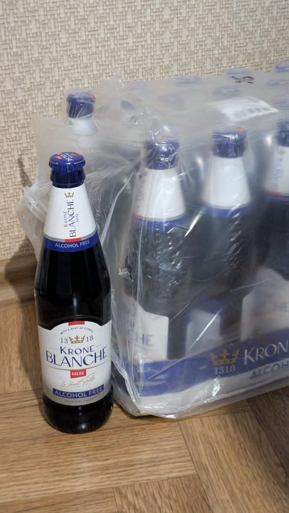 Пивной напиток Krone Blanche Biere Alcohol Free безалкогольный, 20 шт ...
