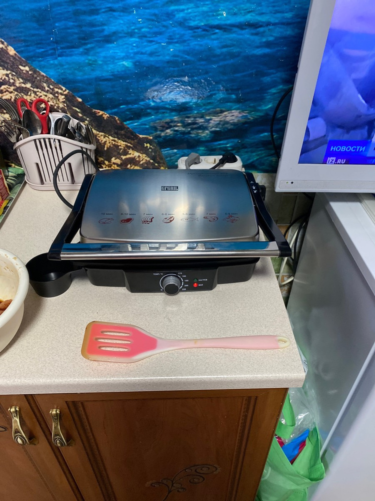 Гриль электрический GFGRIL GF-065, 2000 Вт, регулировка наклона и ...