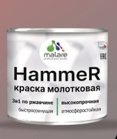 Молотковая краска по металлу Malare Hammer, антикоррозийная Грунт-Эмаль 3 в 1 по ржавчине для металла c молотковым эффектом, быстросохнущая износостойкая полуглянцевая, синий, 2,5 кг #31, Вера З.