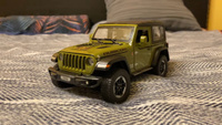 Машинка металлическая Jeep Wrangler Rubicon инерционная модель Джип хаки 1:20 длина 20см, со светом и звуком #8, Дмитрий Л.