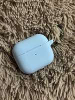 Чехол для AirPods 3 (A2565, A2564) c карабином Soft-Touch премиум / Чехол для Аирподс 3 с карабином / Touch case, цвет: голубой (Light blue) #32, Елизавета Н.