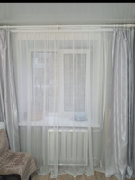 LUX CURTAIN Тюль высота 240 см, ширина 400 см, крепление - Лента, БЕЛЫЙ #67, Надежда Д.