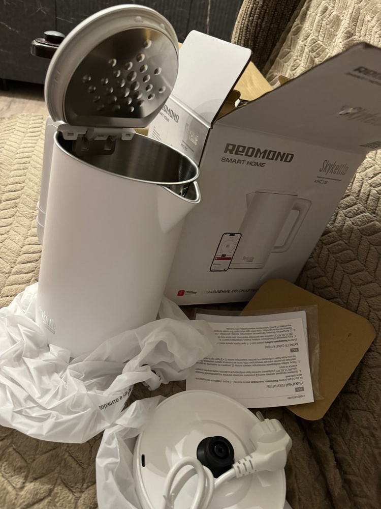 Умный чайник REDMOND SkyKettle KM231S, регулировка температуры, 2200 Вт ...