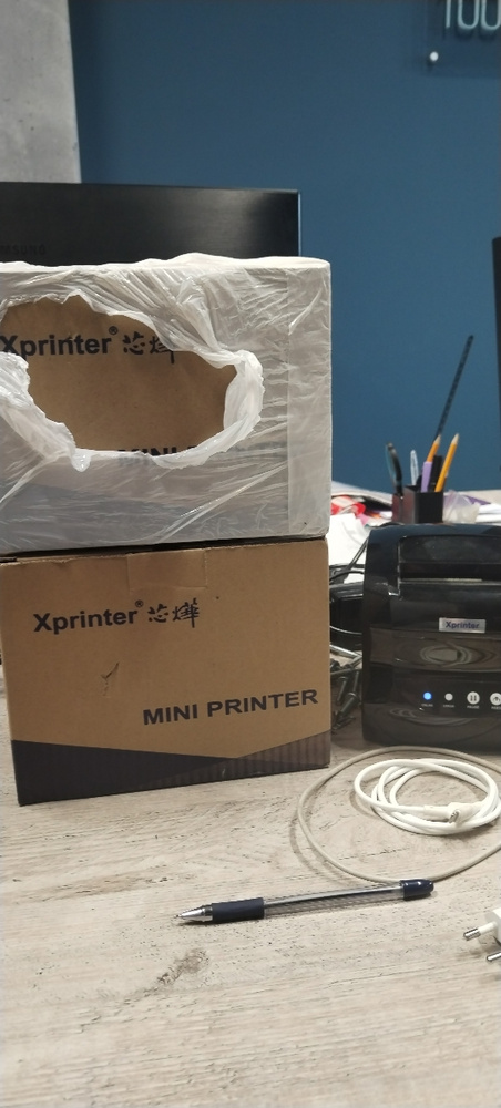 Термопринтер для печати этикеток XPrinter XP-365B (Bluetooth) + Чековая ...