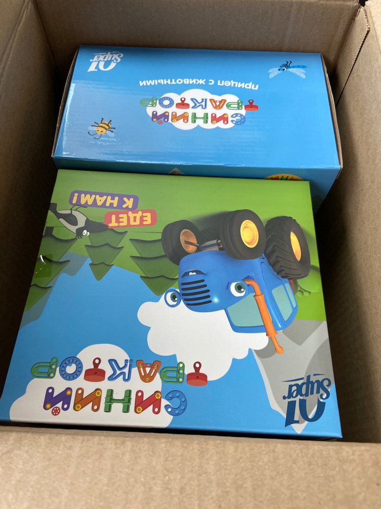 Игрушка, Большой Синий Трактор, с прицепом и животными купить на OZON ...