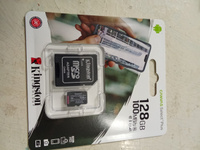 Kingston Карта памяти Micro SD 128GB Canvas Select Plus (100 Mb/s) + SD адаптер / SDCS2/128GB #16, Геннадий Щ.