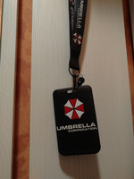 Бейдж чехол для пропуска / с лентой / держатель для карт Umbrella corporation resident evil амбрелла обитель зла #37, Дамир Ш.