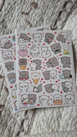 Наклейки, Mochi Cats, Чиби котики, Stickeria, для творчества и декора, 50 шт. #6, Леся К.