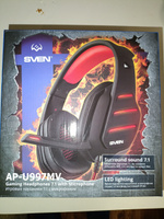 Игровые проводные наушники SVEN AP-U997MV с RGB подсветкой и микрофоном, для компьютера и ноутбука (USB, объемный звук 7.1) #36, Евгений С.