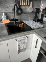 Коврик для сушки посуды, коврик для посуды впитывающий 31х47 Унисон черный #40, Елена Д.