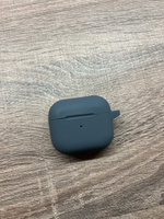 Чехол для AirPods 3 (A2565, A2564) c карабином Soft-Touch премиум / Чехол для Аирподс 3 с карабином / Touch case, цвет: серый (Advanced ash) #39, Надежда Т.