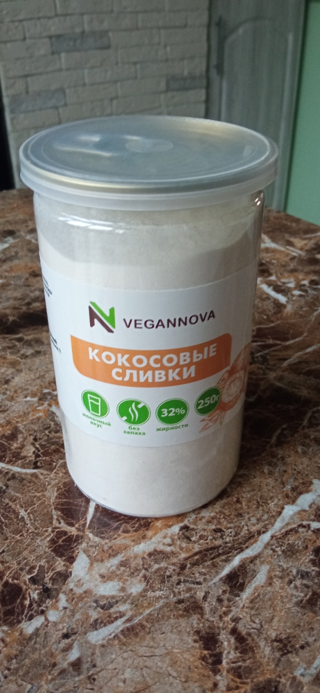 VeganNova Сухие кокосовые сливки для кофе и чая, растительные, 32% ...