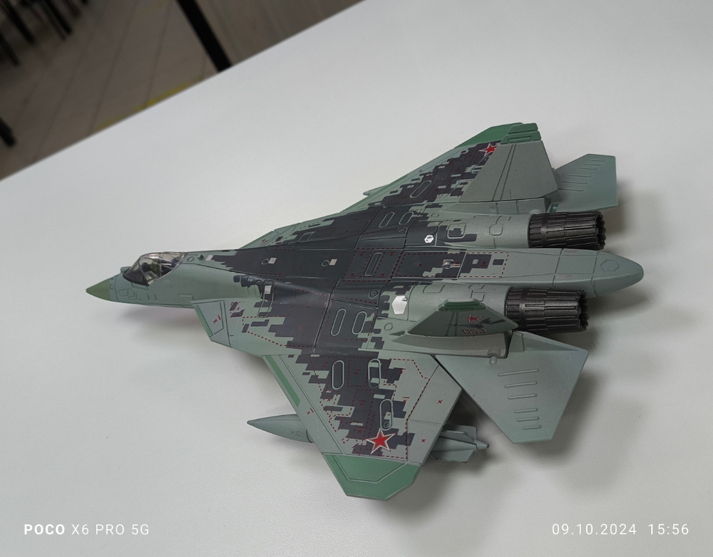 Су-57 Истребитель Модель самолета Коллекционная 1/72 Building Block ...