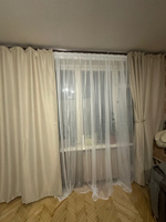 LUX CURTAIN Тюль высота 240 см, ширина 500 см, крепление - Лента, БЕЛЫЙ #78, Таисия Б.