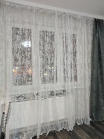 LUX CURTAIN Тюль высота 250 см, ширина 500 см, крепление - Лента, БЕЛЫЙ #68, Ольга П.