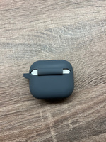 Чехол для AirPods 3 (A2565, A2564) c карабином Soft-Touch премиум / Чехол для Аирподс 3 с карабином / Touch case, цвет: серый (Advanced ash) #40, Надежда Т.