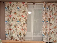 Curtain & Textile Тюль высота 180 см, ширина 150 см, крепление - Лента, Белый #90, Ксения