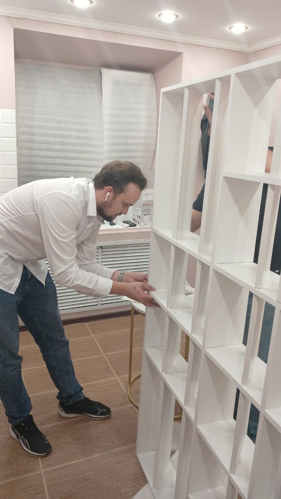 Стеллаж перегородка для зонирования комнаты, 151х15х179 см, Стеллаж ...