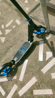 Самокат двухколесный городской SX Scooter, складной, с амортизатором, складной, 200 мм, синий #23, Ксения Б.