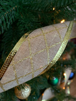 Лента упаковочная для подарков и декора джут золото 5 см*10 м, Айрис #7, Elena D.