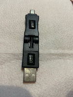 Поворотный адаптер переходник AM на Mini USB GCR 2 оси 180 360 градусов USB 2.0 480 Мбит/c переходник для подключения мобильных устройств к ПК ноутбуку #3, Алексей М.