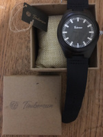 "Prince Black L" от Timbersun, тёмные мужские кварцевые деревянные наручные часы из дерева, ручная работа #6, Валентина К.