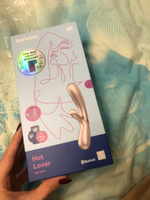 Вибратор Hot Lover Silver от Satisfyer с управлением через приложение (Вибростимулятор для девушек / вибромассажер с регулировкой скорости / вагинальный женский / стимулятор клитора / для двоих / секс-игрушки), перламутровый, 20 см #2, Бабич Юлия