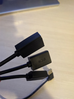 GCR USB хаб 3 порта USB разветвитель USB 3 порта для Smart TV USB HUB для ТВ USB концентратор угловой двусторонний 35см черный #4, Владимир П.