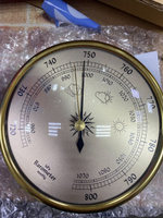 Барометр настенный с термометром и гигрометром THB9392G, золотистый #7, Анастасия В.