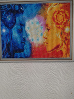 DVEKARTINKI Алмазная мозаика на подрамнике 40x50 см Полная выкладка круглые стразы 40х50Энергия между женщиной и мужчиной #120, Лариса Б.