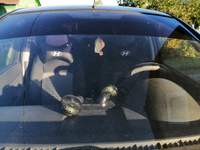Автомобильная подушка под шею на подголовник из экокожи с вышивкой для Hyundai #1, Татьяна С.